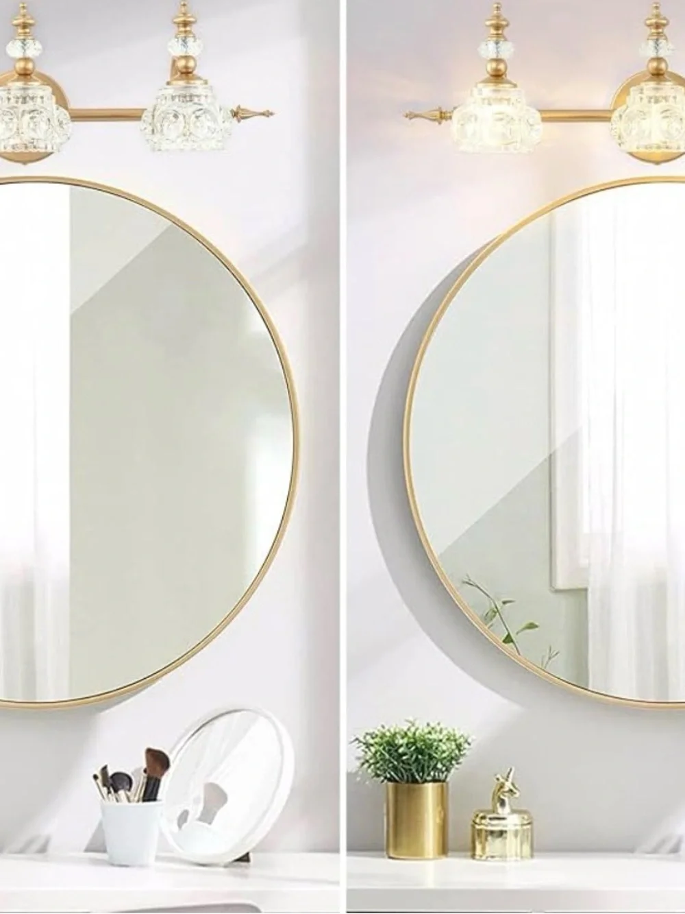 Bathroom Vanity Light Fixtures, Farmhouse Vintage Wall Sconce Lighting with G...